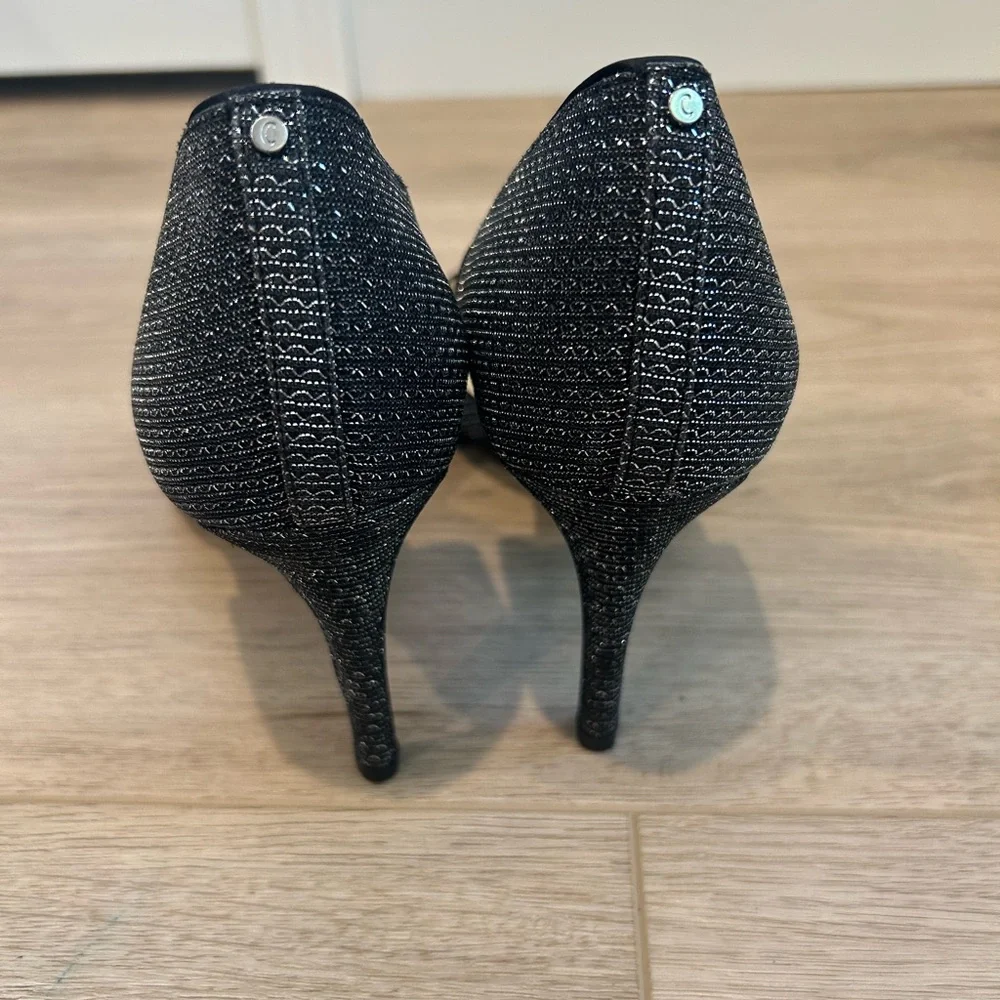 Sam Edelman Circus High Heel Stiletto Sparkle Black Tatianna Shoes Size 10 - Picture 5 of 9
